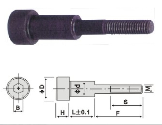 M48 βίδες ώμων ανοξείδωτου SCM435 HRC 30 Hexagon μπουλόνι ώμων