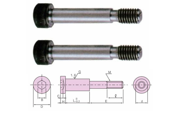 M48 βίδες ώμων ανοξείδωτου SCM435 HRC 30 Hexagon μπουλόνι ώμων